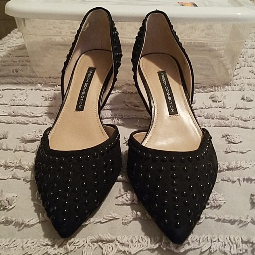 French Connection Efina studded kitten heel